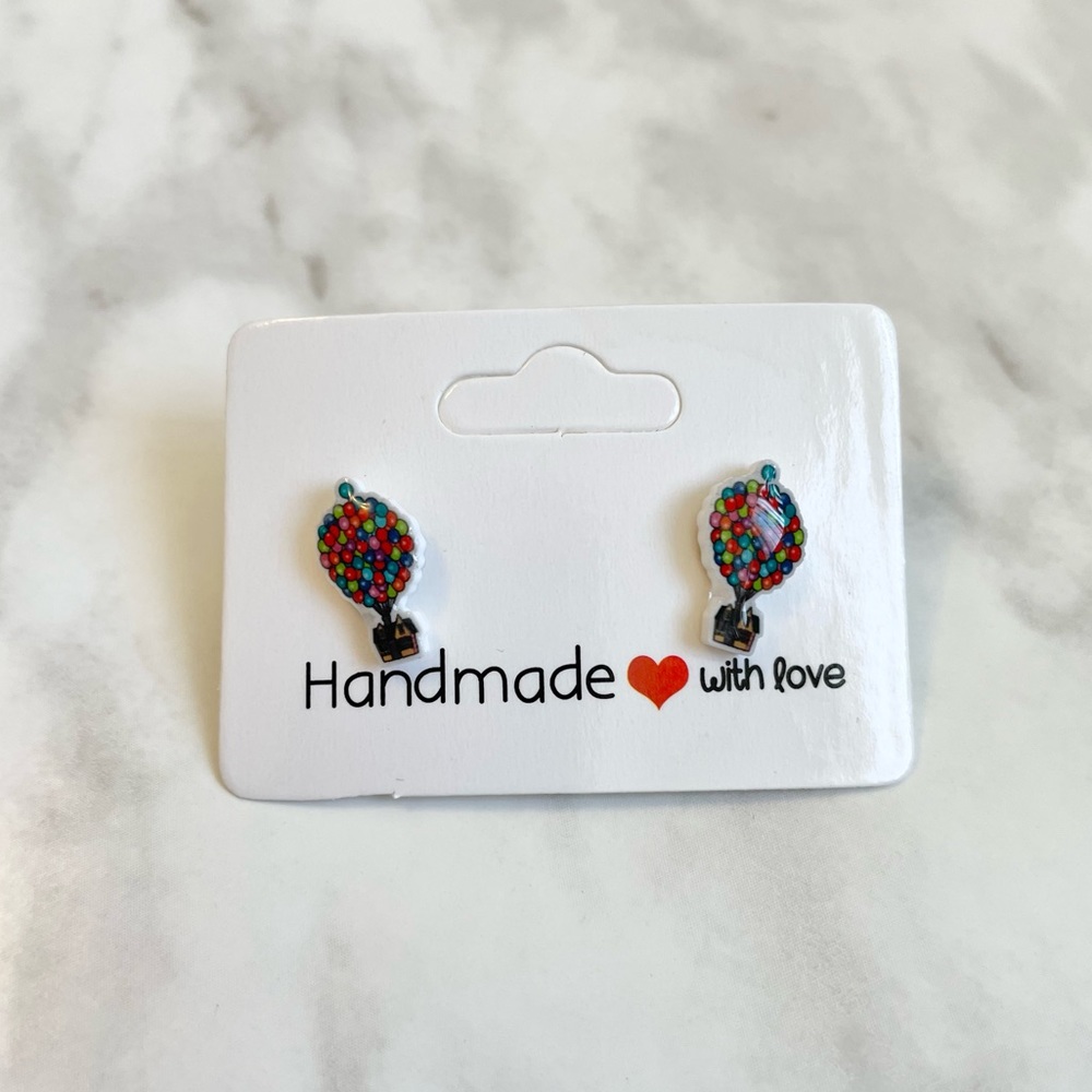 🎉 New Handmade Up Balloon House Earrings set